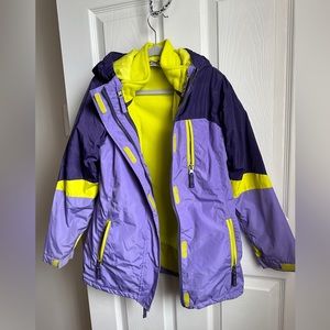 Lands’ End Kids Squall Waterproof Insulated 3 in 1 Parka size S(7/8)